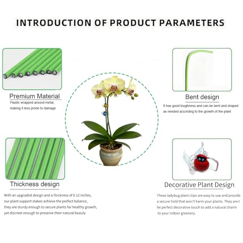 16.5Inch Plant Support Stakes 10Pcs for Garden Plants and Flower - view 4