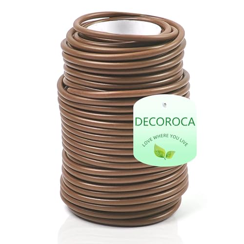 Soft Plant Ties for Support - 65.6' Reusable Waterproof Plant Wire, 3.5mm Garden Twist, Office Organization and Decoration Binding（1pc/Brown）