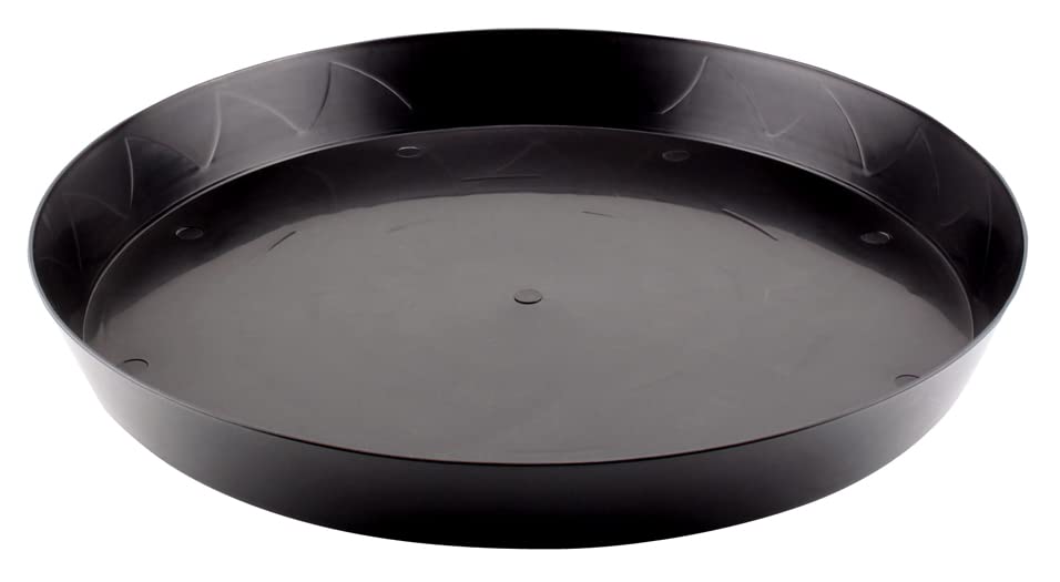 Plant Saucer, 16-Inch, Black