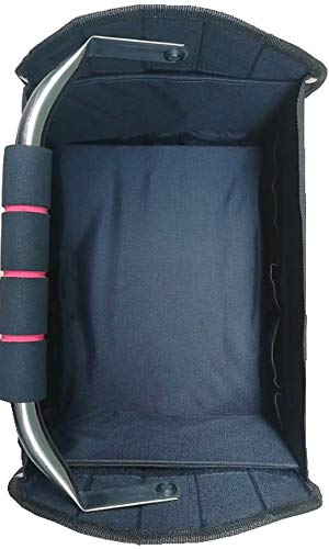 Pink Tote Bag Multi-Purpose Collapsible Wide Mouth Tool Box Organizer With Steel Handle. Great for Home Improvement/Contractors Tools. Heavy Duty Storage Pockets. With Over the Shoulder Strap - view 2