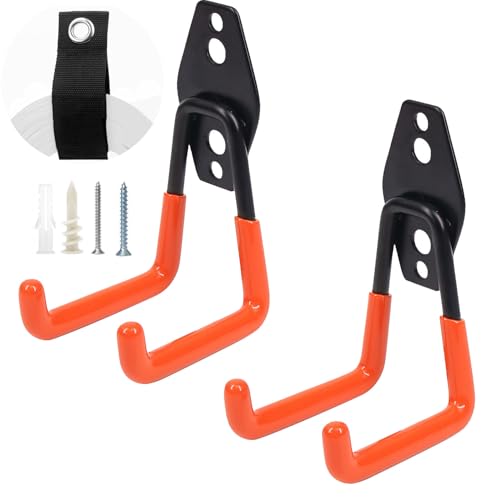 Heavy Duty Garage Storage Hooks 2 Pack Garage Tool Organizer Wall Mount
