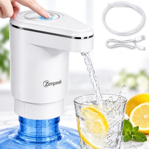 Water Dispenser for 5 Gallon Bottle, USB-C Pump, Dual Pumps & Dual Spouts