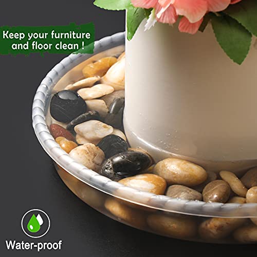 Large Plant Saucers Drip Tray 2 Pack 14 Inch Heavy Sturdy Plastic Flower Pot Saucers for Indoor,Clear Plastic Planter Water Tray for Plant Pots Liners (14''-Clear) - view 4