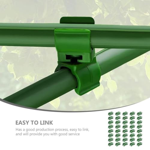 40pcs Plant Trellis Connector Clip for 11mm Poles Green Plastic - view 3