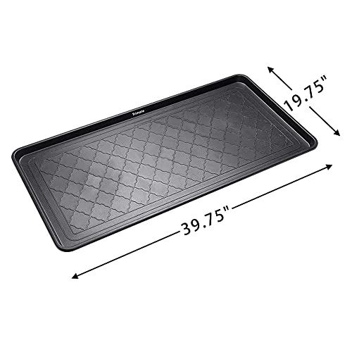 Boot Tray Black, 40x20 in - Waterproof Shoe Mat, Recycled Material - view 2