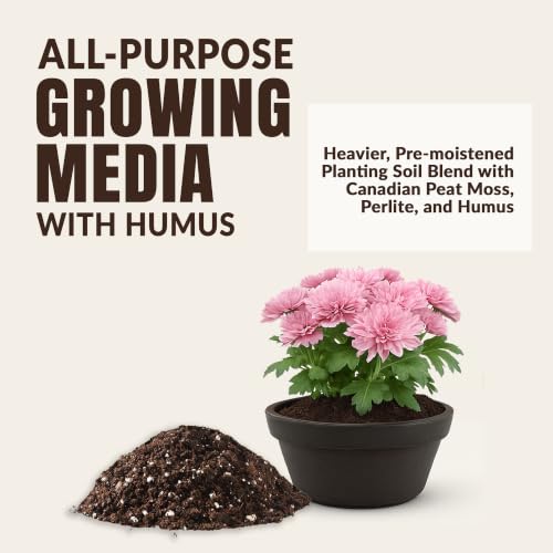 All-Purpose Growing Media with Humus for - Heavier, Pre-moistened Planting Soil Blend with Canadian Peat Moss, Perlite, and Humus, 24 Quarts - view 2