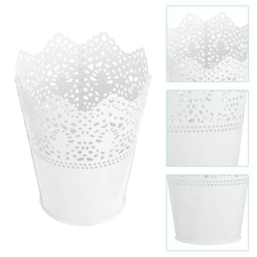 4pcs Lace Design Makeup Organizer Iron Cosmetic Container - view 7