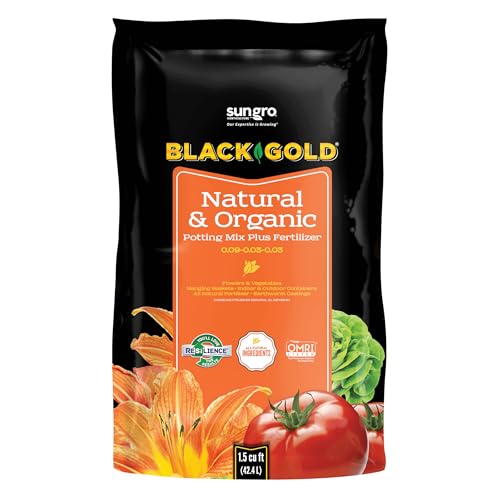 Soil and Soil Amendments - Modern Potting Soil Large Bag - 1.5 Cu. Ft. - Gold, Black