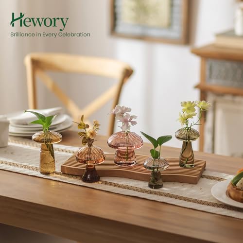 Plant Propagation Station: 5PCS Amber Glass Mushroom Vase for Flower - view 4