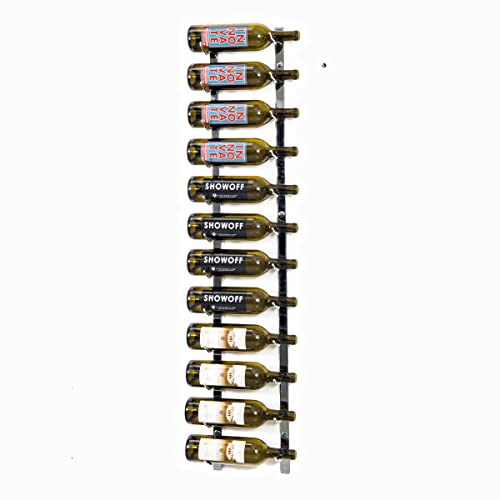 W Series Luxe Wine Rack 3 - Single Depth, Metal Wall Mounted Wine Rack - Modern, Easy Access Wine Storage - Space Saving Wine Rack with 9 Bottle Storage Capacity - (Chrome Luxe)