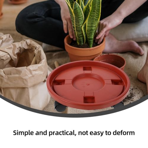 Rolling Planter Tray with Wheels, PP Plant Stand for Heavy Pots - view 6