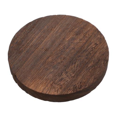 Solid Wood Plant Stand 5.9 Inch round Vintage Distressed Pedestal Riser