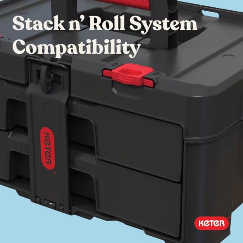 Stack-n-Roll Two Drawer Tool Box for Small Parts and Power Tool Accessories, Fits Modular Tool Storage System - view 5