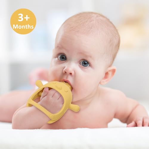 Silicone Baby Teether Toys for Infants 3-6 6-12 Months, Olive - view 4