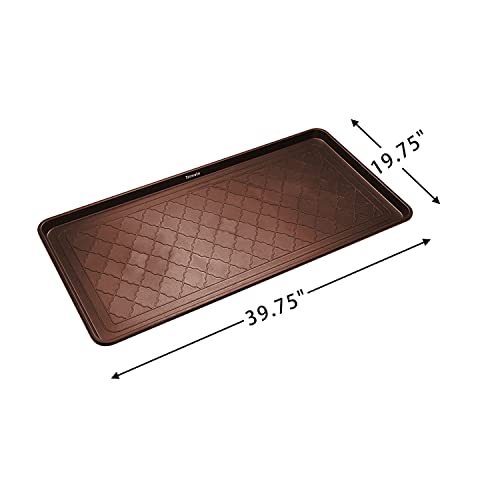 All Weather Boot Tray Extra Large 40"x20" - Brown Plastic Shoe Mat - view 2