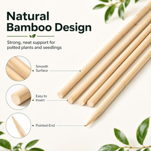 Plant Stakes for Indoor Plants - 40PCS Plant Support Sticks, 9.8" - view 4