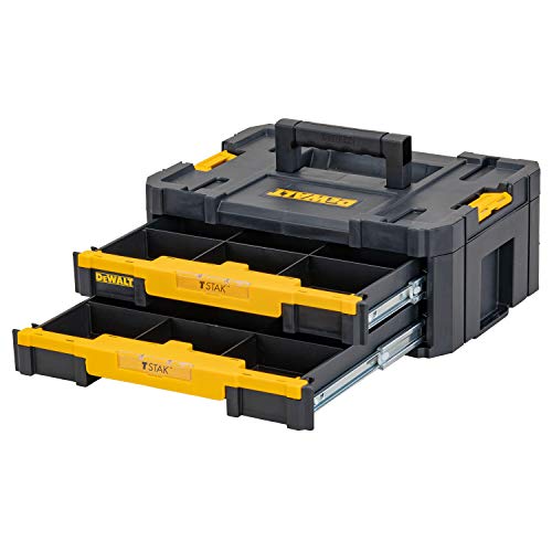 DWST1-70706 T-Stak IV Tool Storage Box with 2-Shallow Drawers, Yellow/Black, 44 x 31.4 17.6 cm - view 4