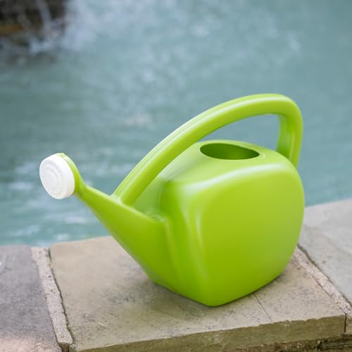 2 Gallon Watering Can Outdoor, Made in USA, Large Fill Hole & Long Spout & Handle for Ease of Use, Removable Nozzle, Outdoor & Indoor Use, Green - view 2