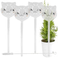 Aqua Glass Plant Watering Globes Automatic Self Watering Plant Insert Spike Orbs - Indoor Outdoor Plant Drip Irrigation - For Flowers, Herbs, Houseplants (Cat Kitten Globes, 4, Units)