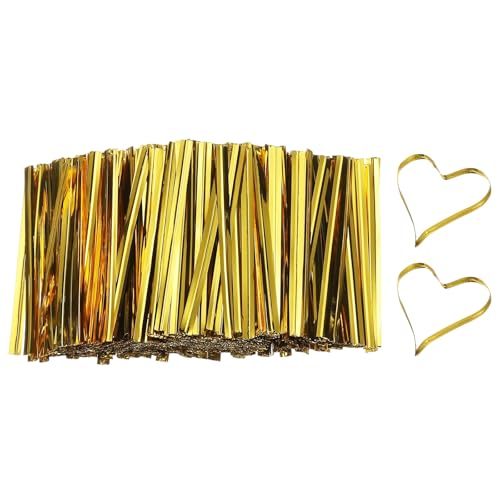 Bag Twist Ties 2" 800Pcs Metallic Bread Ties for Treat Bags
