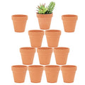 2.5 inch Terracotta Pots with Drainage Holes,Small Mini Clay Ceramic Pottery Planter,Cactus Flower Terra Cotta Pots,Succulents Nursery Pots for Indoor/Outdoor Plants,Crafts,Wedding-12 Pack