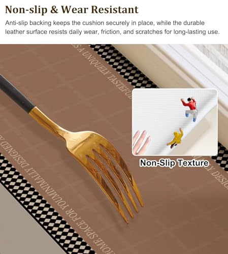Window Sill Mat Decorative Window Sill Protector for Cats Dogs Plants, Waterproof Windowsill Cushion Cuttable, Bay Window Cover Balcony Window Sill Liner(130x35cm(51x14in)) - view 5