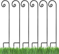 Ashman Shepherd Hook Curled (6 Pack), 35 Inch Tall 1/4 Inch Thick, Made of Premium Metal for Hanging Bird Feeders, Mason Jars, PlantHangers, Flower Basket, Christmas Lights, Lanterns, and Weddings