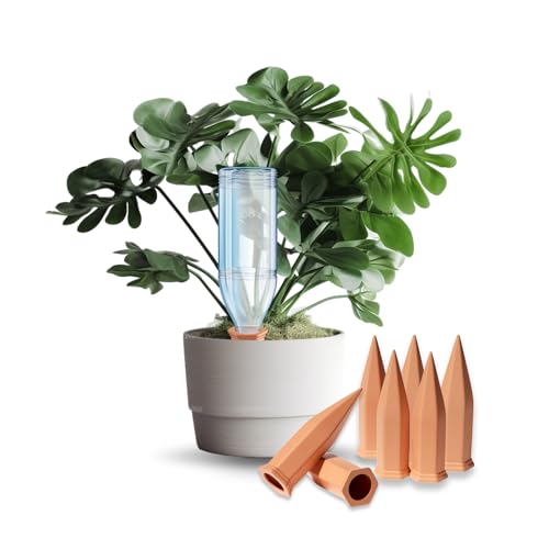 20 Pack Terracotta Plant Watering Spikes, Self-Watering Stakes for Wine Bottles, Porous Clay, Reusable (Red A) - view 7