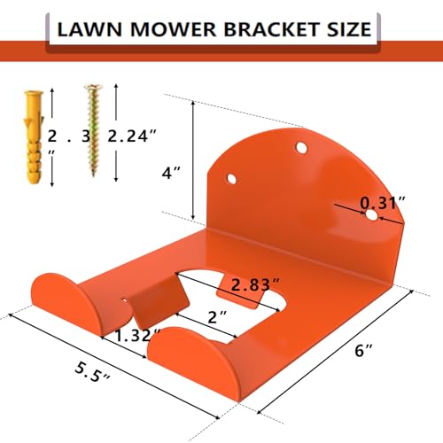 Garage Organizer Trimmer Rack, Organizer Wall Hanger, 1 Pack, Orange - view 2
