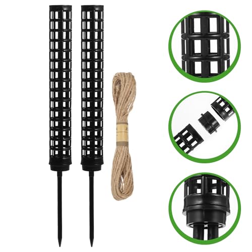 2pcs Plastic Moss Pole Plant Supports, Black Rope Tie - view 7