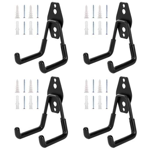 4 Pack Garage Hooks Heavy Duty, Garage Tool Organizer Wall Mount