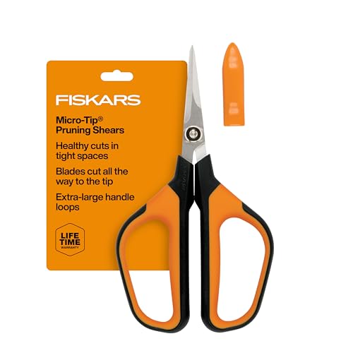 7" Loop Micro-Tip Pruning Shears, Garden Snips for Intricate Cuts