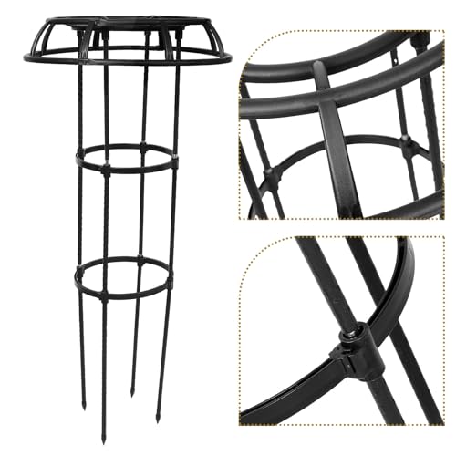 Indoor Trellis Plant Support Rack Φ25.4 Plastic Coated Metal Frame Black - view 7