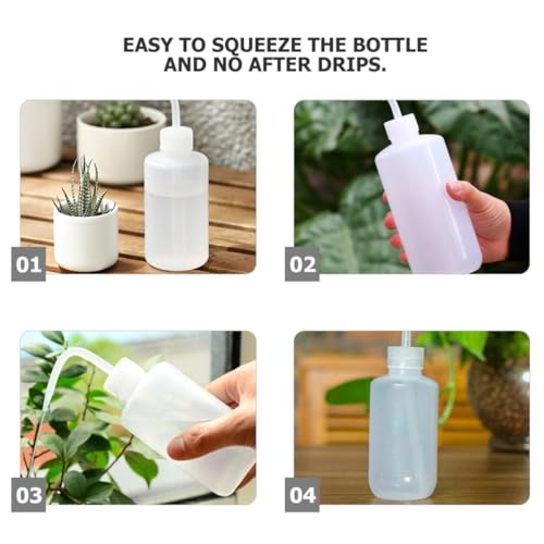 4pcs Ml Plastic Squeeze Watering Bottle for Plants with Fine Workmanship and Comfortable Holding, White Reusable Water Dispenser Bottle for Home Garden Use - view 6