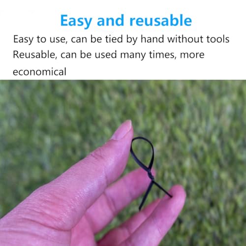 Plastic Black 4" Twist Ties, Reusable Cable Ties,Long Garbage Bag Twist Ties, Trash Bag Coated Ties, Twisty Ties for Organizing, Plant Hollding, Office, Christmas Tree (500 Pcs/4 inch) - view 3