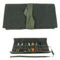 Tool Roll Up Pouch, Tool Rolls Bags Heavy Duty Canvas Roll-up Bonsai Tool Storage Bag with 10 Pockets for Garden Pockets Tool Roll Organizer