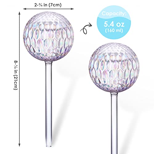 Glass Plant Self Watering Globes 2-Pack Pearl Luster Iridescent - view 6