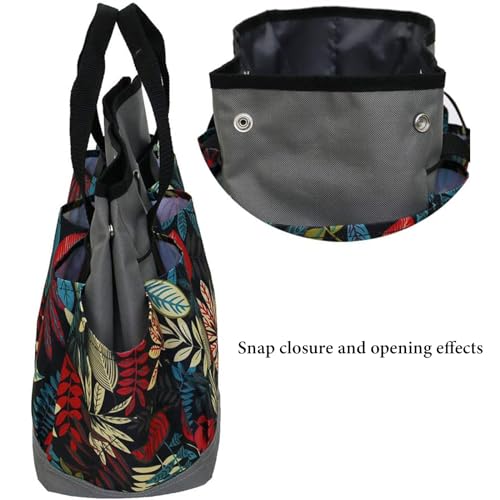 Garden Tool Bag Maple Leaf Gardening Bag with 8 Pockets Canvas Garden Tote Bag Women Men Garden Plant Tool Storage Bag (Tools NOT Included) - view 4