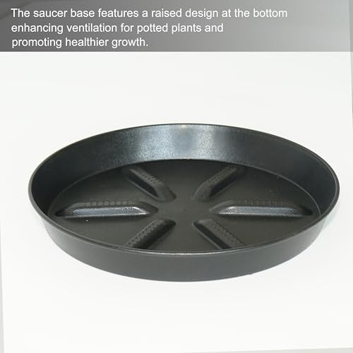 Plant Saucer 8 Inch 4 Pack Round, Sturdy Thick Plastic with Elevated Core, Better Drainage Water Catcher Tray for Flower Pots - view 3