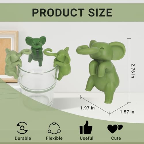 Plant Propagation Buddy, Elephant Plant Propagation Holder with Forest-Themed Greeting Card, Plant Support for Sprouts, Stems, Shoots and Cuttings,Plant Supporters for Plant Lover, 3PCS - view 2