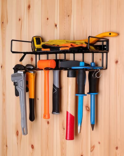 Wall Mounted Power Tool Organizer Holder, Heavy Duty Utility Storage Rack With Shelf for Battery Powered Hand Tools, Workshop, Shed, Garage, Home - view 7