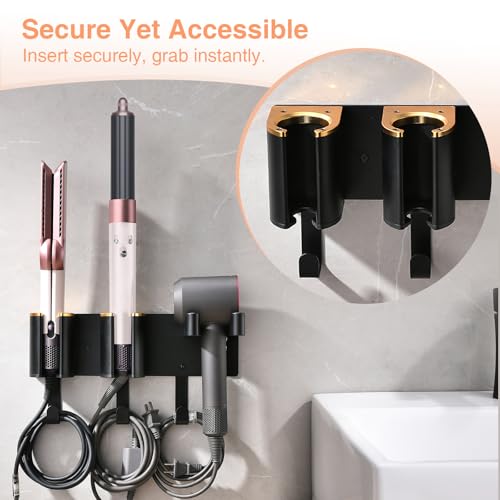 Hair Tool Organizer Wall Mount, Hair Dryer Curling iron Organizer - view 4
