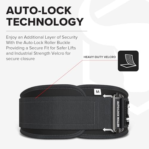 Weight Lifting Belt for Men and Women - Great for Squats, Deadlift, Lunge, Exercises and Training - Best for Olympic, Cross-Training and Bodybuilding Workout - view 3