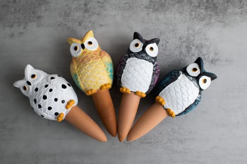 Owl Shaped Self-Watering Spikes - Effortless Plant Care for Your Garden, Whimsical and Charming Design for Indoor and Outdoor Plants, Keep Your Plants Hydrated While on Vacation