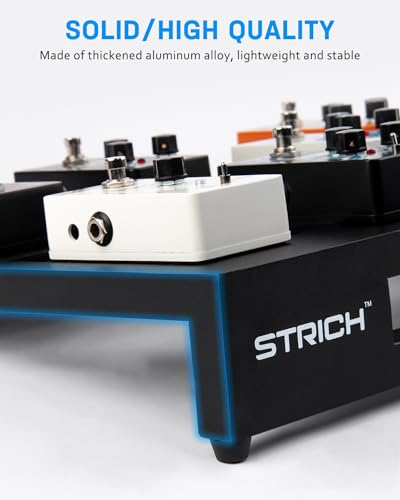 Guitar Pedal Board Aluminum Alloy 1.82lb Super Light Small Effect Pedalboard 15'' x 11.8'' with Carry Bag, STANDARD 15 (Angled) - view 4