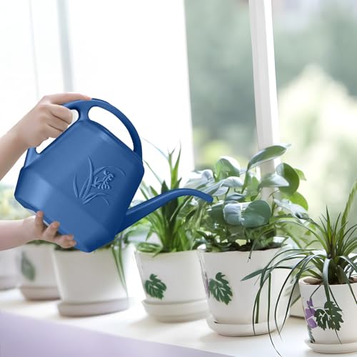 Plastic Watering Can- 1 Gallon - Blue - view 6