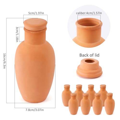 8pcs Ollas Self Watering Terracotta Planter Terra Cotta Clay Watering Spikes for Indoor Outdoor Plants - Large Reservoir Bulbs - view 2