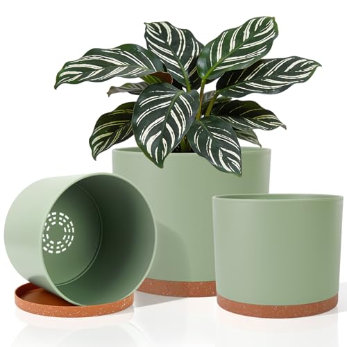 3 Pack Cylinder Planter Set 10/9/8 Inch White Indoor Plant Pots