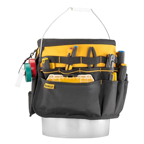 DWST560109 Foldable Multi-functional Tool Bag, Bucket Cover, Garden Bag, Soft Black & Yellow - view 5