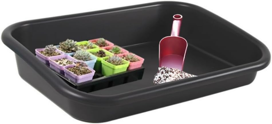 Garden Tidy Tray, Multifunctional One Piece Potting Tray for Seeding, Mixing, Growing and Pot Storage, Succulent and Cactus Soil Potting Mix Tray 23"x16.4"x4.3",Green - view 8
